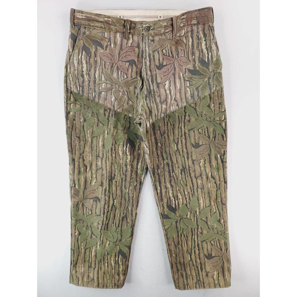 Kattlers Pants Mens 40x29 Brown Camo VTG Real Tree Brush Briar Guard USA MADE